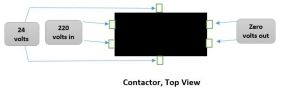Contactor voltage check top view