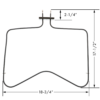 Part No. ER B0213 Bake Element for Whirlpool - Image 2