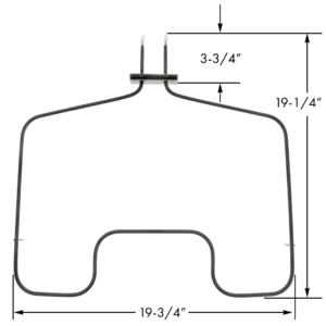Part No. ER B777 Bake Element for Whirlpool